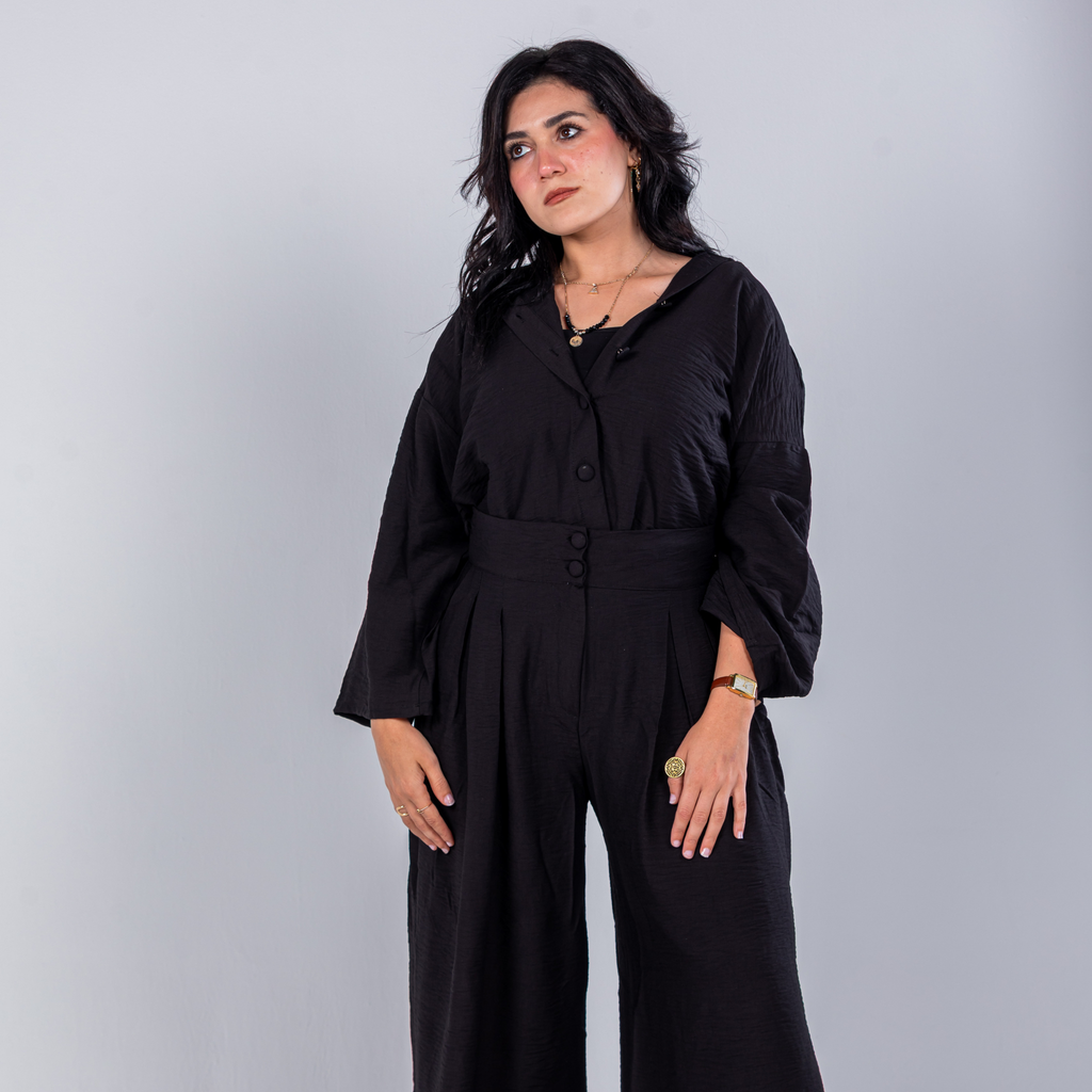 Everyday Black Linen set